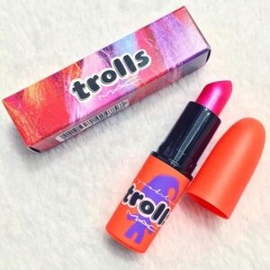 NIB MAC FROST LIPSTICK GOOD LUCK TROLLS COLLECTION "DANCE OFF, PANTS OFF"
